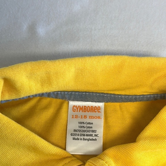 Gymboree Yellow Polo Shirt Short Sleeves Classic Style - Picture 2 of 3